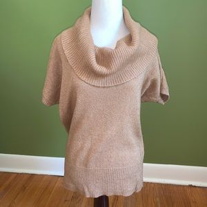 Banana republic cowl neck tunic in tan/gold.